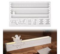 Silicone Moulds Christmas Silicone Mould Christmas Countdown Board with Numbers & Santa Claus Casting Moulds Silicone Light Houses Casting Moulds Silicone, Plaster Moulds for Casting, 3D Casting Mould