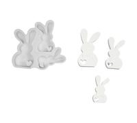 Silicone Moulds Easters Molds Handmade Ornament Epoxy Resin Lovely Rabbits Plasters Castings Silicone Lovely Rabbits Castings Plasters Ornament