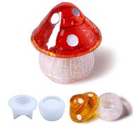Silicone Moulds Epoxy Resin Mushroom Storage Jars Casting Resin Moulds with Lid Set, Silicone Moulds Resin Moulds for Epoxy Resin for Storage Containers, Candle Holders, Ashtrays, Home Decor