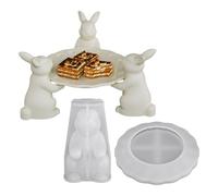 Silicone Moulds for Easter Trays, Silicone Accessory with Three-Dimensional Details for Parties | Easter Bunny Mould, for Thanksgiving Parties Offices Home Bedroom Desk School A