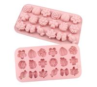 Silicone Moulds for Making Sweets, 2 Piece Non-Stick Kitchen Gadget | Cute Flower Silicone Soap Mould for Making Cubes | for Dessert, Fondant, Soap and