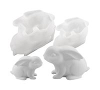 Silicone moulds for resin - easy demoulding for the 3D Easter bunny mould, casting mould for resin casting work - for use with cement, clay, soap, candle holder, plaster and for table decoration