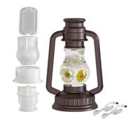 Silicone Moulds for Resin, with LED Lighting Silicone Mould - Retro Petroleum Lamp Resin Mould Set - for Craftsmen and DIY Projects Decoration and Parties