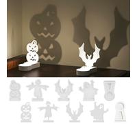 Silicone Moulds, Halloween Moulds, Pack of 5 Silicone Moulds, Halloween with Ghosts, Pumpkin, Candle Holder, Casting Moulds, Silicone Halloween Plaster for Casting, Autumn Silicone Mould, Candle