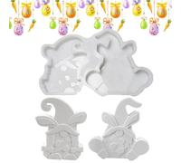 Silicone Moulds, Plaster Casting, Pack of 2 Garden Gnome Silicone Moulds - For Resin, Spring Festival and Party Decoration on Bookshelf and Dining Table