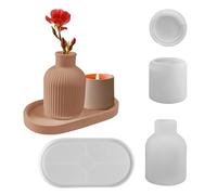 Silicone Moulds Resin | Refillable Craft Molds with Non-Stick Coating | Small Silicone Vase Shapes Crafts - Candle Holders, Decorative Jewelry Bowls, Craft Sets Beginners
