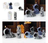 Silicone Moulds Silicone Soap Molds Craft Moulds Easy to Use Death Shape Ornament Molds Crafting Halloween