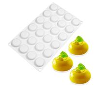 Silicone Mousse Cake Mold Bakeware Dessert Mousse DIY Chocolate Soap Candle Mould, 24 Holes Flat Circle