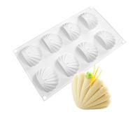 Silicone Mousse Cake Mold Bakeware Dessert Mousse DIY Chocolate Soap Candle Mould, 8 Holes 3-D Shells