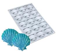 Silicone Mousse Cake Molds 3D Bakeware DIY Mould, 15 Holes Shell