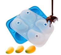 Silicone Mousse Moulds, 3D Mango Shaped Mould for Home Chocolate, Cake Mould with 4 Cavities for Jelly Pudding and Chocolate for Party Organizers