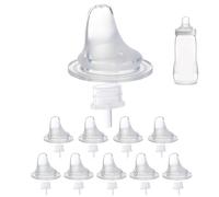 Silicone Mouthpiece Compatible with NUK, Compatible with Active and Learner Cups,Includes Straw Connector,Leakproof Design,Easy to Clean,Variable Flow, 10 per Pack