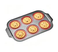 Silicone Muffin Baking Mould - 6 Cups Muffin Baking Mould | Non-Stick Silicone Cupcake Baking Cases - for Biscuits, Cheesecake, Food, Chocolate, Dessert and More for Preparing in the Home Oven