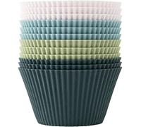 Silicone Muffin Cases, Cupcake Moulds, Standard Silicone Baking Moulds for Muffins, 4 Colours, Set of 12, Reusable, Non-Stick, BPA-Free, Dishwasher Safe