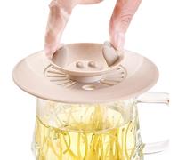 Silicone Mug Cover,Silicone Tea Cup Lids With Straw Hole | Reusable Crab-Shaped Protector Cover Fits All Cup Sizes Tea Coffee Mug Travel Daycare Kitchen Home Parties Bar