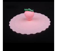 Silicone Mug Lid with Press Seal Function for Secure Fit on Cups Bowls Glasses Retains Heat Cold and Flavor Without Leakage (Flesh Pink)