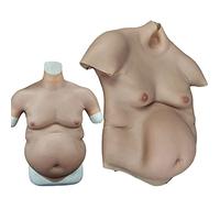 Silicone Muscle Shaper for Men - Realistic Fake Beer Belly for Cosplay, Halloween Props, Costume Parties - Perfect for Fun Transformations