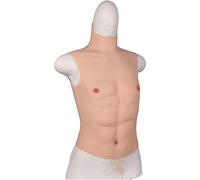 Silicone Muscle Suit Realistic Half Body Fake Muscle Pectoralis Shaper for Halloween Cosplay