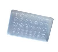 Silicone Nail Art Mold Button Shape Template Mold Texture Hairdresser and Learner Button Nail Mold