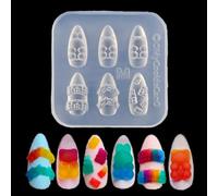 Silicone Nail Art Molds Cute Little Bear Charm Design Carving Template Resin Mold Nail Accessories for Women DIY Manicure Supplies