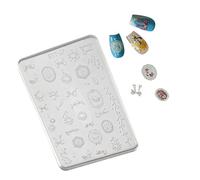 Silicone Nail Art Stamp Set Floral Lace, Embossing Mold | Flexible silicone construction, double piece set, 2.36x3.54 inch, 5 petal flower pattern