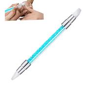 Silicone Nail Brush - Double Head Tool | Carving, Shaping and Drawing Brush with a Sparkling Acrylic Rhinestone Handle, Ideal for Professional Salon or Salon