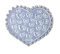 Silicone Nail Carving Mold Various Size Bows Tie Heart Bows Nail Stamping Stencils UV Gel Polish Manicure Tie Mold