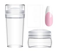 Silicone Nail Mold | Clear Elastic Silicone Nail Mould, Nail Salon Supplies with Scrapers, Multifunctional French Manicure Interchangeable for Nail Art