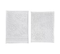 Silicone Nail Molds - 2 Piece Lace Stamping Plates | 3D Lace Semi-Transparent Reusable Nail Decoration Molds For Manicure Salon Home Studio Travel Wedding Holiday Date Graduation
