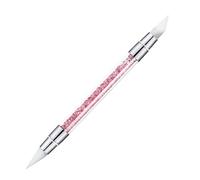 Silicone Nail Tool, Silicone Nail Arts Tools, Duals Tipped Nails Art Brushes, Rhinestone Nails Polish Carving Pen, 3DNail Gel Arts Tool For Sculpting Gel Shaping Foil Drawing, Manicure Tools(A)