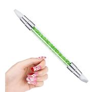Silicone Nail Tool - Silicone Nail Sculpture Pen D-ual Tipped Nails Art Brushes, Rhinestone Manicure Carving Pen, Manicure Tools Dotting Salon Tool Set For For Carving, Shaping 3D Effect