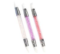 Silicone Nail Tools - 3-Piece Shaping Brush Set with Double Tip, Nail Sculpture Pen for Manicure, Professional and Beginner Hand Art Tool, Care and Body Care for the Egg