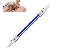 Silicone Nailartt Brush - DualTipped Nail Tools, Carving Pen Set | Rhinestone Nail Polish Brush for Shaping, 3D Effect, Sculpting, DIYs Nail Designs, Acrylic Crafts, Manicure Accessories for Home