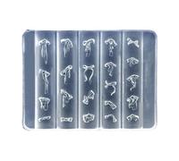 Silicone Nails Art Accessories Molds Bowknot Theme Nails Decorative Mold Silicone Texture for Various Types Manicure Carved Resin Mold