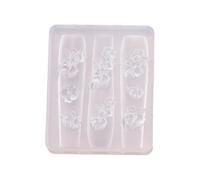 Silicone Nails Art Decorations Mould DIY Nails Art Tools Flower Epoxy Resin Mould for Earrings Pendant Jewellery Making Silicone Nail Carving