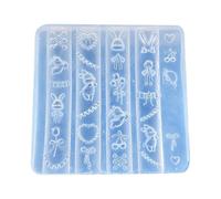 Silicone Nails Art Mold Accessory Molds Animal Theme Decorative Moulds Silicone Texture for Various Nails Types Cartoon Animal Nail Mold