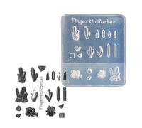 Silicone Nails Art Mold Crystal Stone Embossed Nails Accessories Mold Jewelry Supplies Manicure Tool for Women Girls Professional Nail Supplies