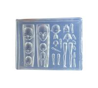 Silicone Nails Art Mold Dolls Face Embossed Nails Accessories Mold Jewelry Supplies Embossing Tool for Women Girls Professional Manicure Molds