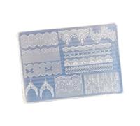Silicone Nails Art Mold Featuring 3D Lace Patterns for Simple at Home Craft Styling and Effective Cleaning Supporting Creativity Professional Nails Mold