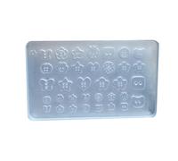 Silicone Nails Art Molds Button Shape Nails Art Template Molds Silicone Texture for Beauticians and Learner Resin Button Charm Mold