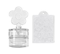 Silicone Nails Stamp for French Manicure Featuring Heart Floral Patterns and Clear Printing Stamper Stamper
