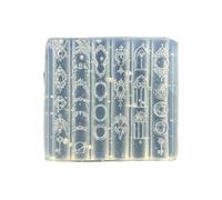Silicone Nails Stamp Mold with Ornate Embossed Patterns Manicure Templates for Beginners and Experts Vintage Mold Floral Relief Silicone Template Art for Home Manicure Professional