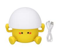 Silicone Night Light Tap On 2 Levels Brightness Cartoon Egg Yolk Rechargeable Silicone Baby Night Lamp for Bedroom Office