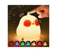 Silicone night light with 30-minute timer, rechargeable LED night light with 7 colours for baby's bedroom
