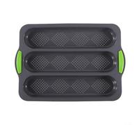 Silicone Non Baking Tray, Perfect for Making For French Bread with Convenient Grip Handle Design (Grey G)