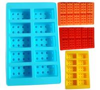 Silicone Non-Stick Ice Cube Mould Tray - Flexible Chocolate, Jelly & Candy Maker | BPA-Free, Heat & Freeze Safe | Easy-Release Ice Molds for Cocktails, Sweets & Baking (Random Colour Big Bricks)