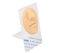 Silicone Nose Model, 3D Elastic Silicone Nose Piercing Model with Display Stand for Jewelry Display (Skin Color)