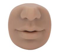 Silicone Nose Model, Food Grade Silicone Soft and Flexible Realistic Fake Nose Simulated Human Skin Easy to Clean Reusable Silicone Lip Piercing Model for Piercing Practice (Deep