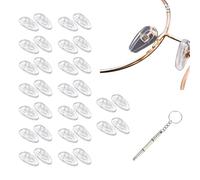 Silicone Nose Pads for Glasses,16 Pairs Push-in Glasses Nose Pads Silicone,Sunglasses Nose Pads Spectacle Nose Pads Fits Regular, Sunglasses and Reading Glasses Including Screwdrive