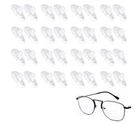 Silicone Nose Pads,Nose Pads for Glasses,Anti Slip Eyeglass Air Cushion,Push in Spectacle Nosepads,Non-Slip Transparent Glasses Nose Pads,for Reading Glasses,Sunglasses 20Pairs